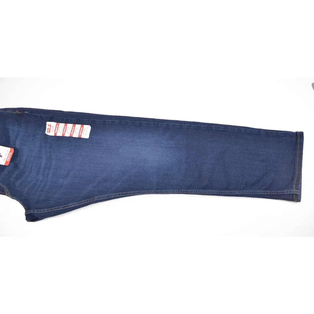 Wrangler Five Star Jeans Athletic Fit Blue Denim Jeans Mens 38x32 Dark Wash Nwts